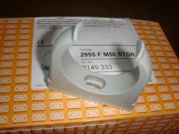2955 F/M50 STGR OBO-Quick-Schelle / Klemmschelle M50 flammwidrig steingrau